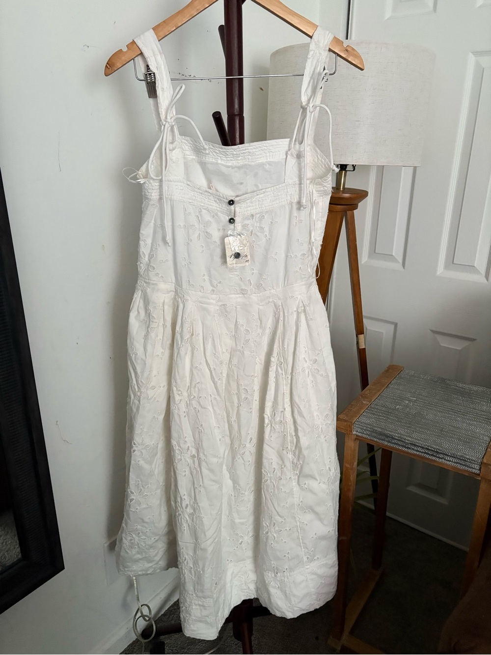NWT FREE PEOPLE Primavera Eyelet Midi Dress | White MSRP $168 Size S - Picture 10 of 11